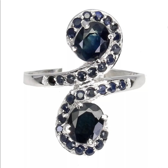 Atlanta Gem & Mineral Show Jewelry - Genuine Rich Blue, Elegant Sapphire Ring